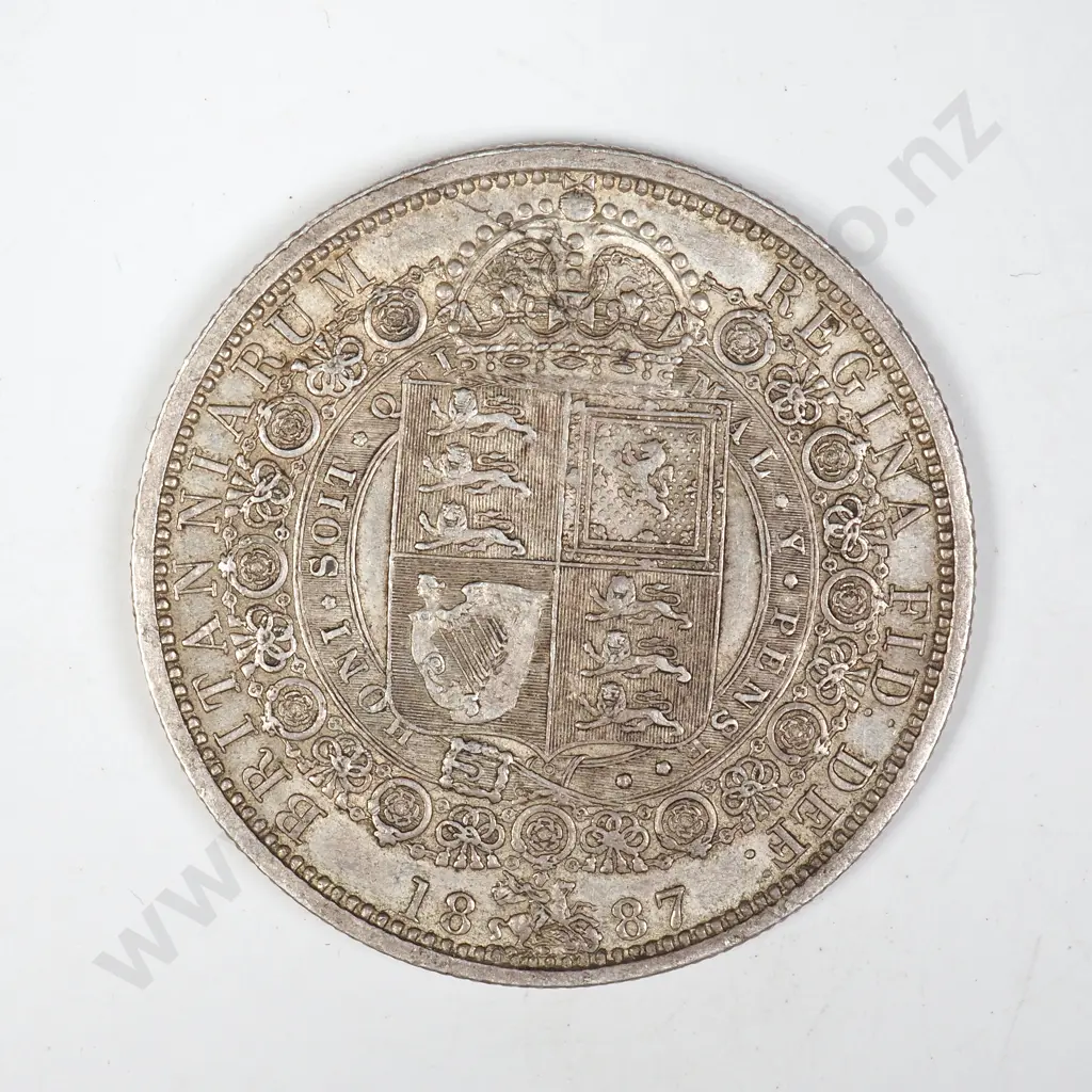 1887 United Kingdom Half Crown  Image 1++