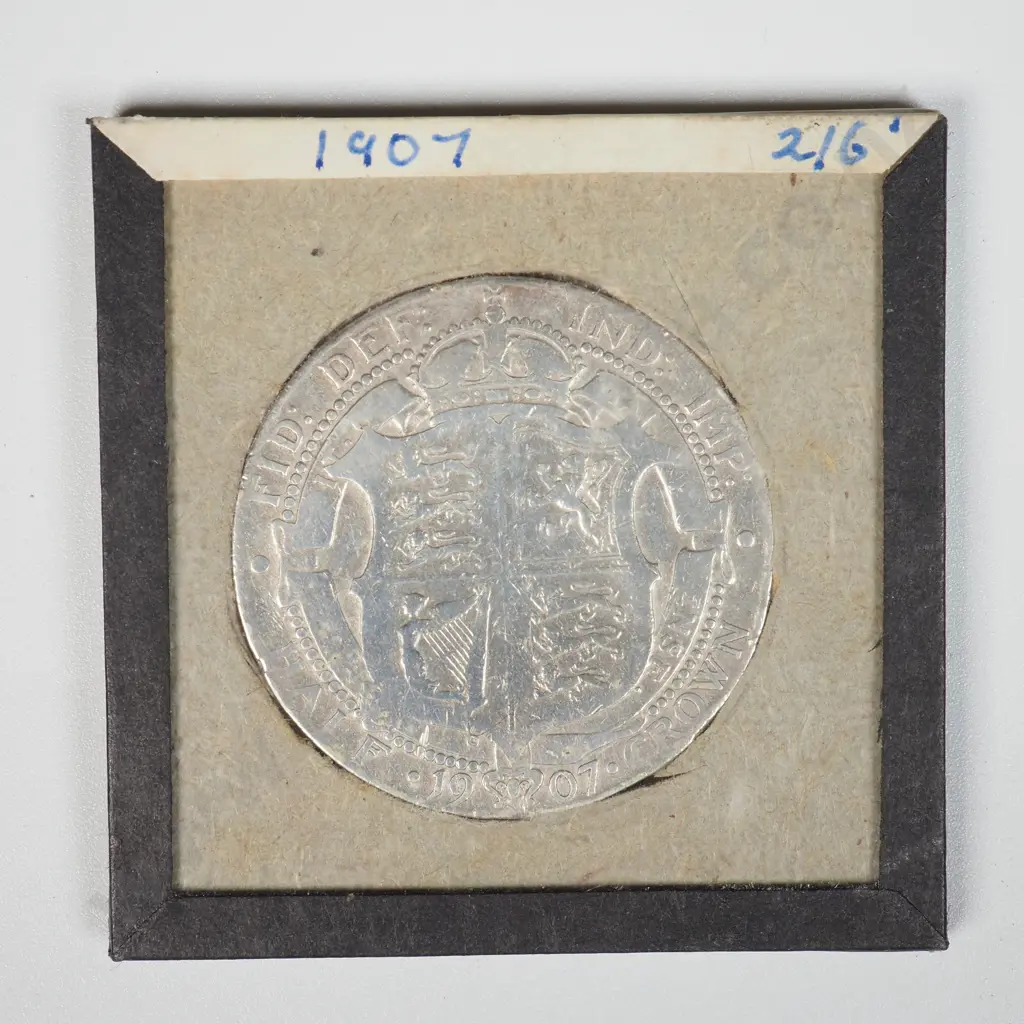1907 Carded United Kingdom Half Crown  Image 1++