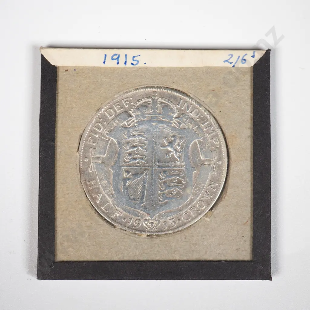 Cased 1915 United Kingdom Half Crown Image 1++