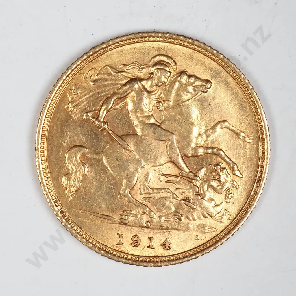 1914 Sydney Mint Full Sovereign Image 1++