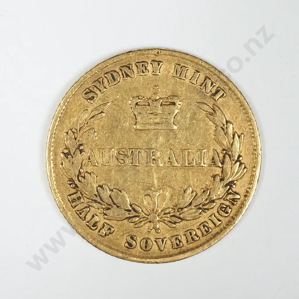 Scarce Australia 1861 Half Sovereign Image 1++