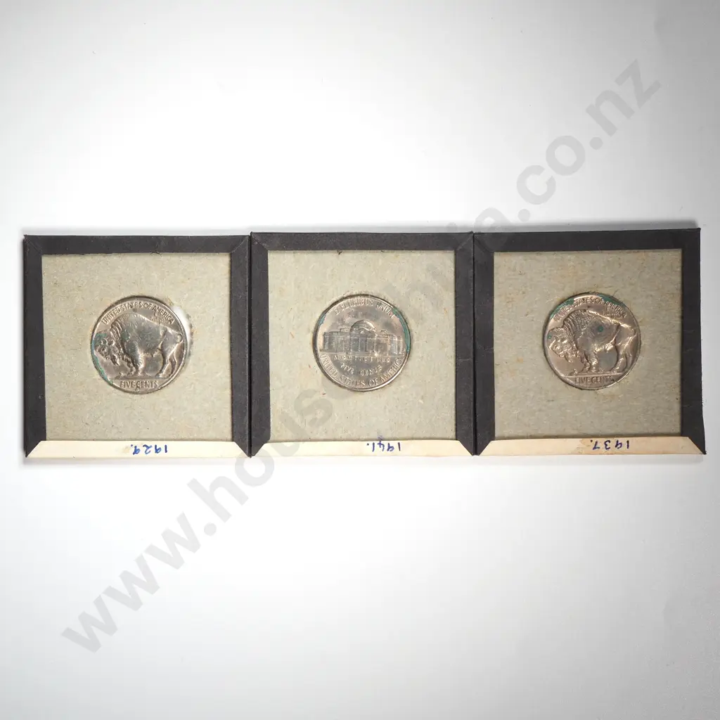 Three Older Cased American Nickels  Image 1++