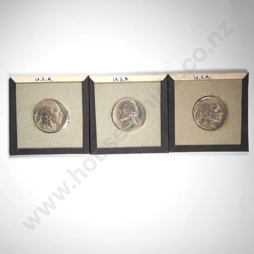Three Older Cased American Nickels  Image 1++