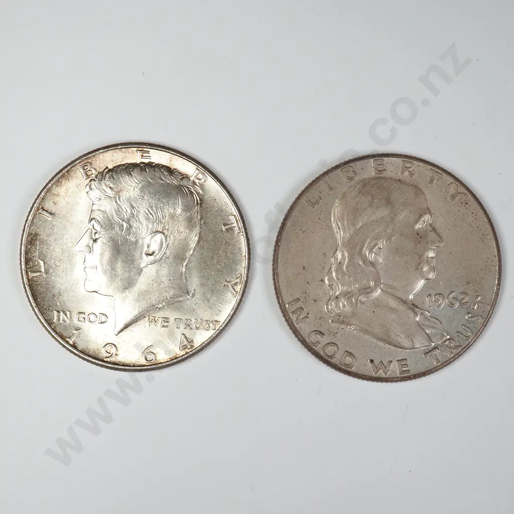1962 & 1964 US Half Dollars Image 1++