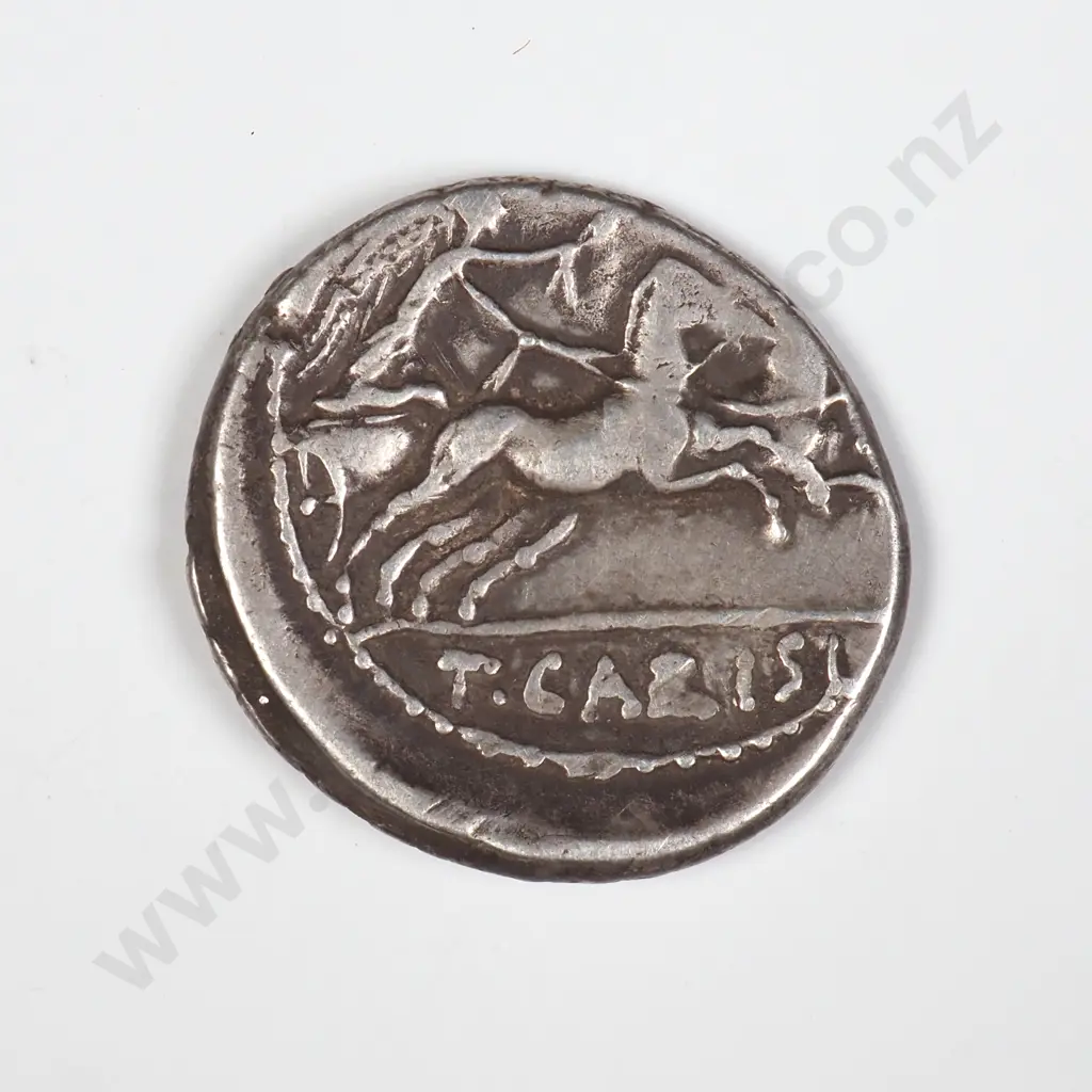 Roman Republic Denarius c 46 BC Carisius Image 1++