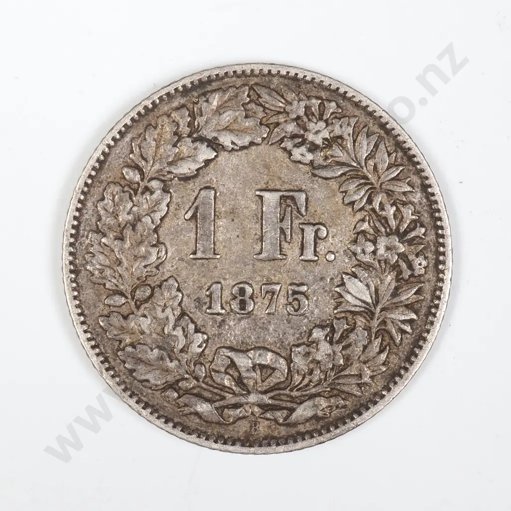 1875 Switzerland Silver Franc - Above Average  Image 1++