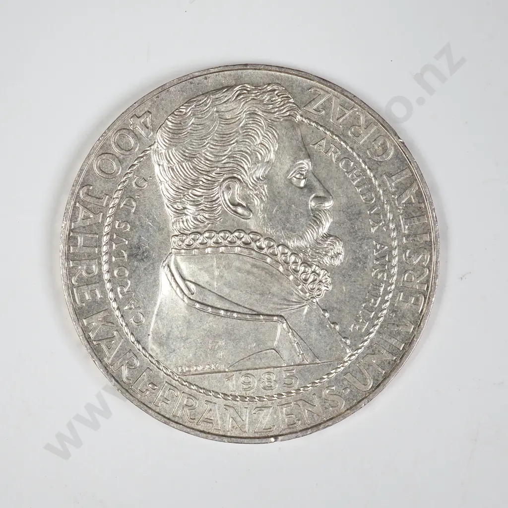 1985 Austria 500 Schilling Coin  - Sterling Silver Image 1++