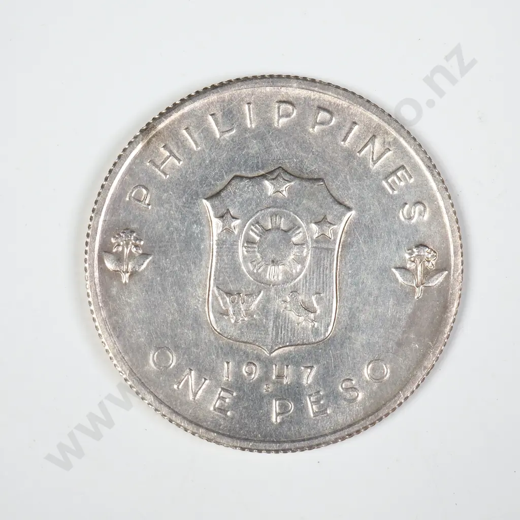 1947 Phillipines One Peso Image 1++