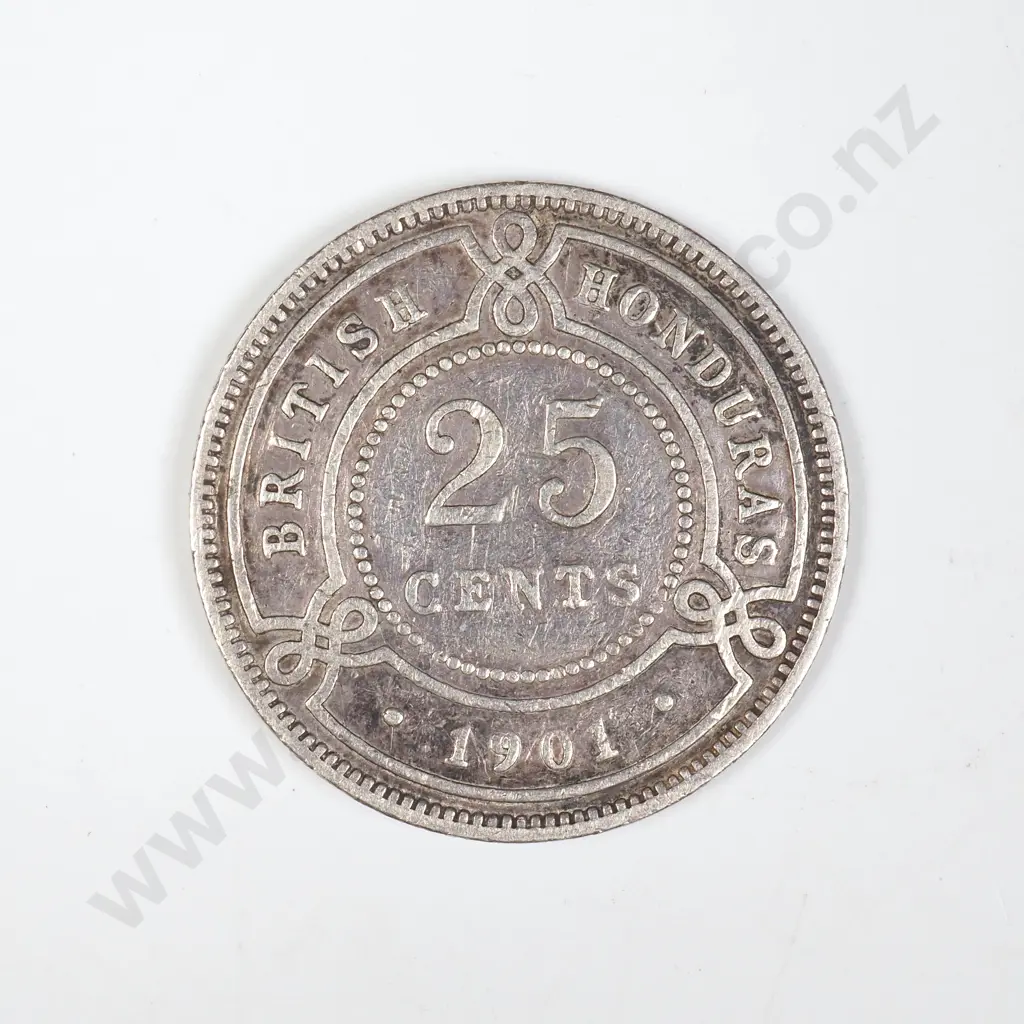 1901 British Honduras 25 Cents Image 1++