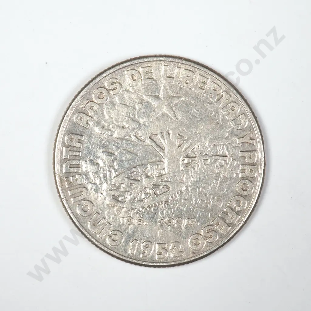 1952 Cuba 40 Centavos - Silver Coin Image 1++