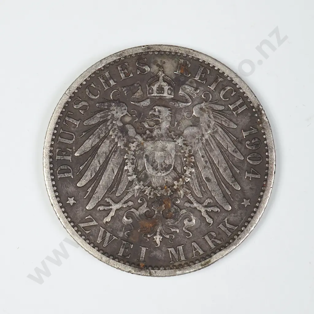 1904a German States Prussia 2 Mark Coin Image 1++