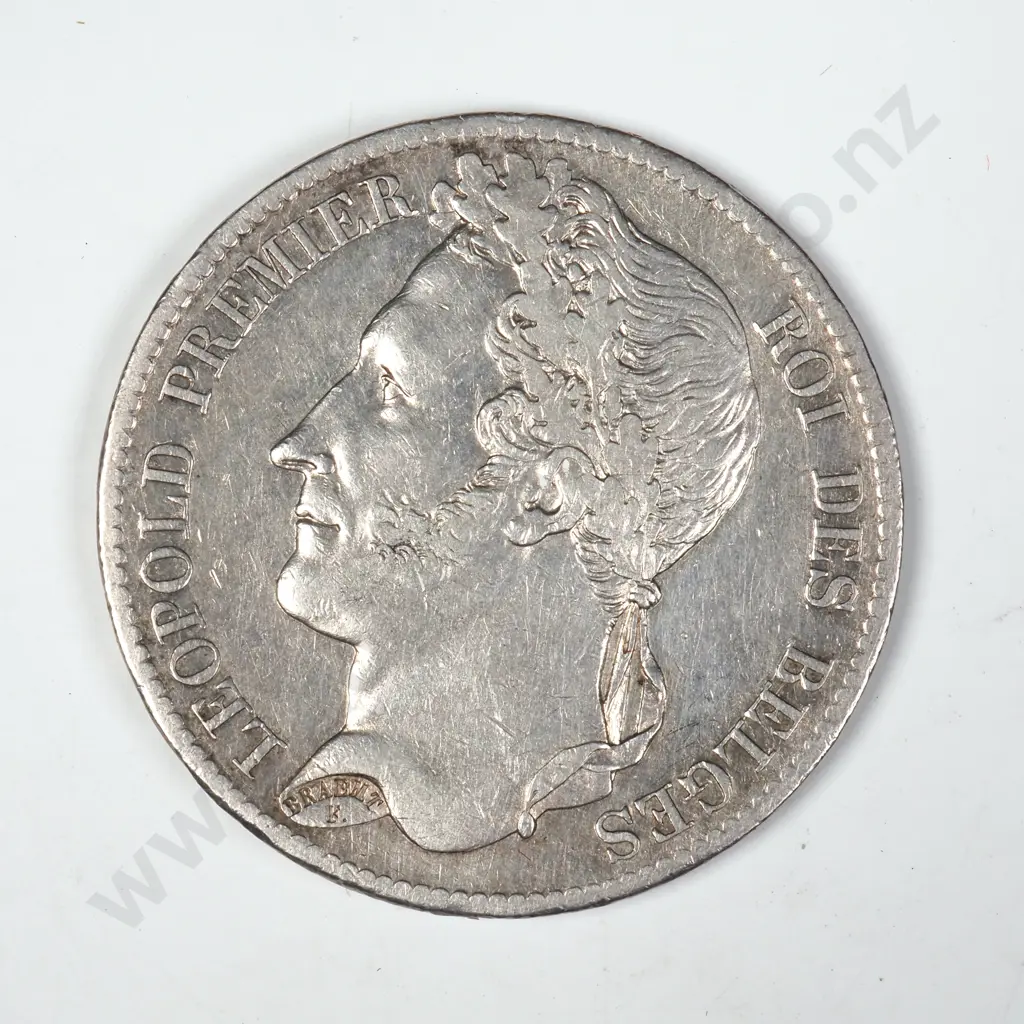 1833 Belgian Five Francs Image 1++