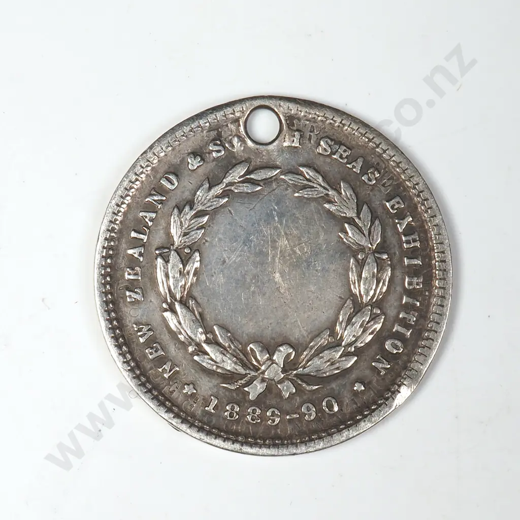 1889 South Seas Exhibition Silver Medalette Image 1++