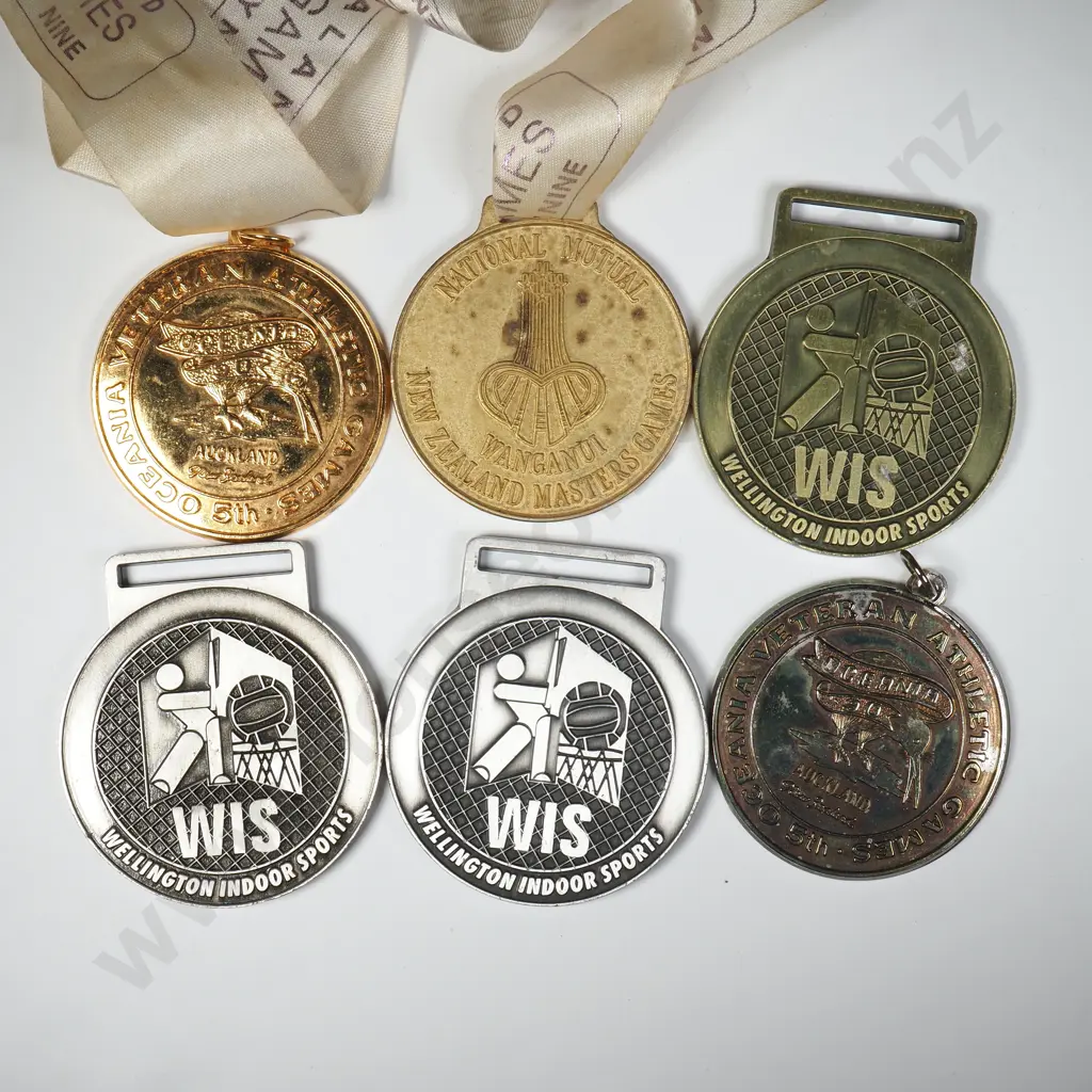 Six Veteran Or Masters Games Medals. Image 1++
