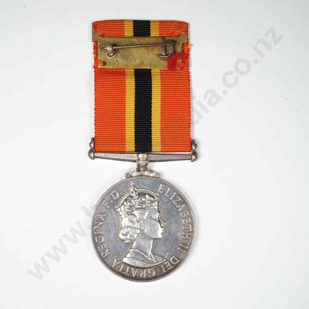 New Zealand Fire brad Long Service Good Conduct Medal in Sterling Silver 42.55 Grams to C R Lloyd Image 1++