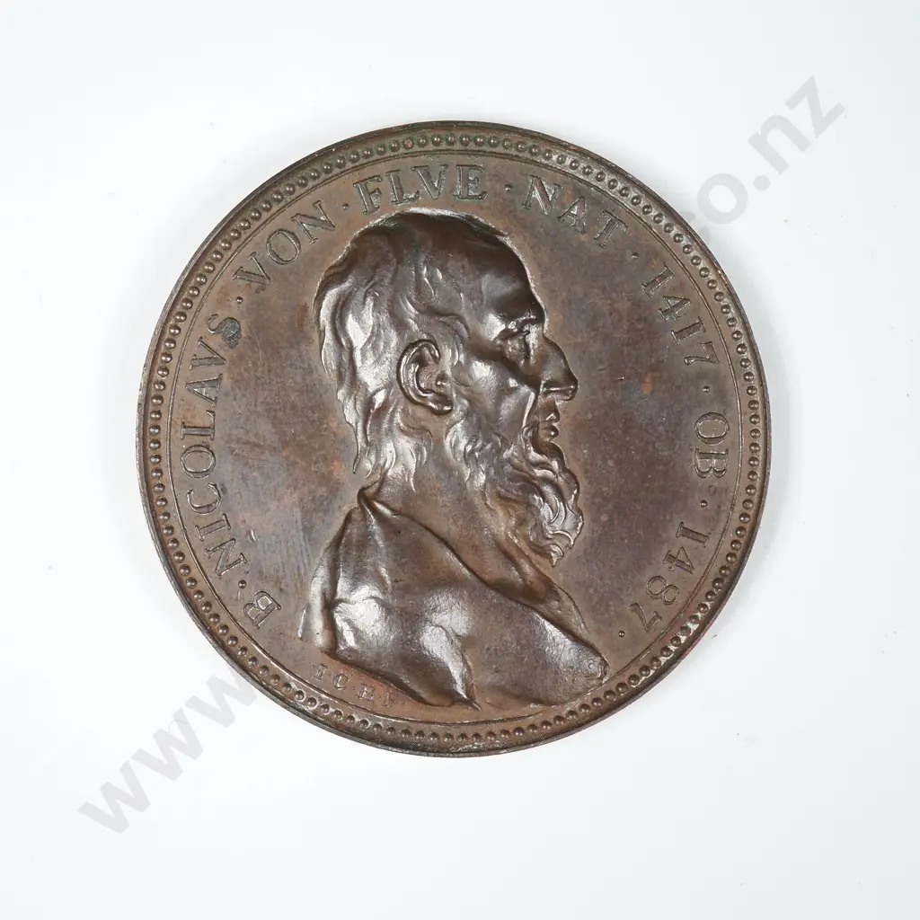 Foreign Copper Or Bronze Medal Dated 1887. Image 1++