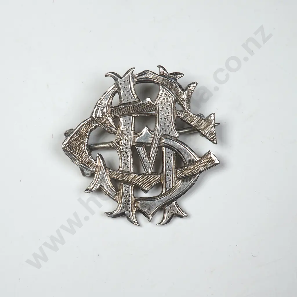 Antique New Zealand Sterling Silver Badge  Image 1++