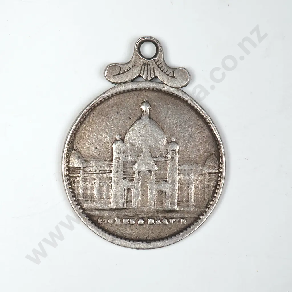 1889 New Zealand South Seas Silver Medal Image 1++