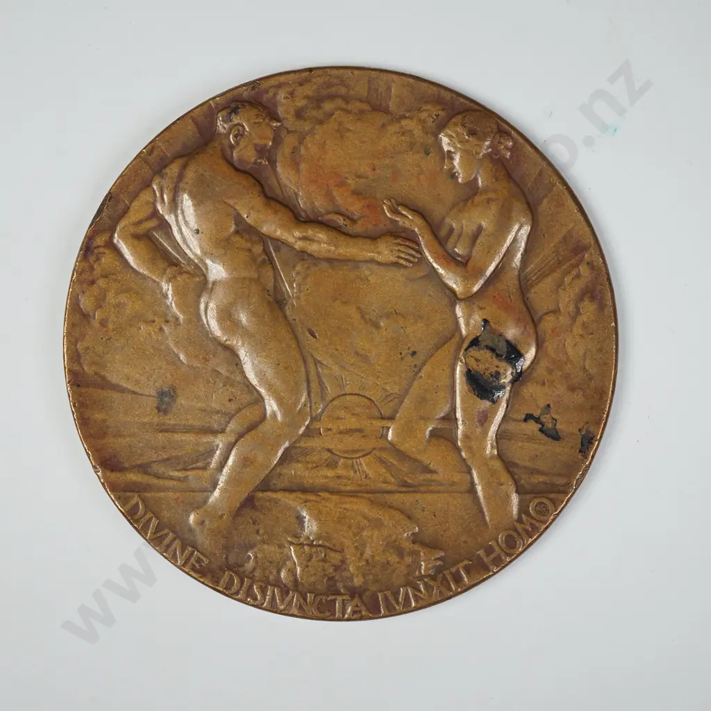Huge Bronze Panama-Pacific International Exposition Award Medal, Held In San Francisco In 1915. Image 1++