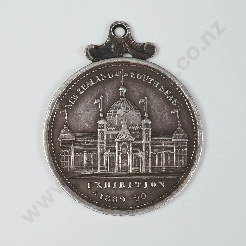 1889 New Zealand South Seas Exhibition Silver Medal Image 1++