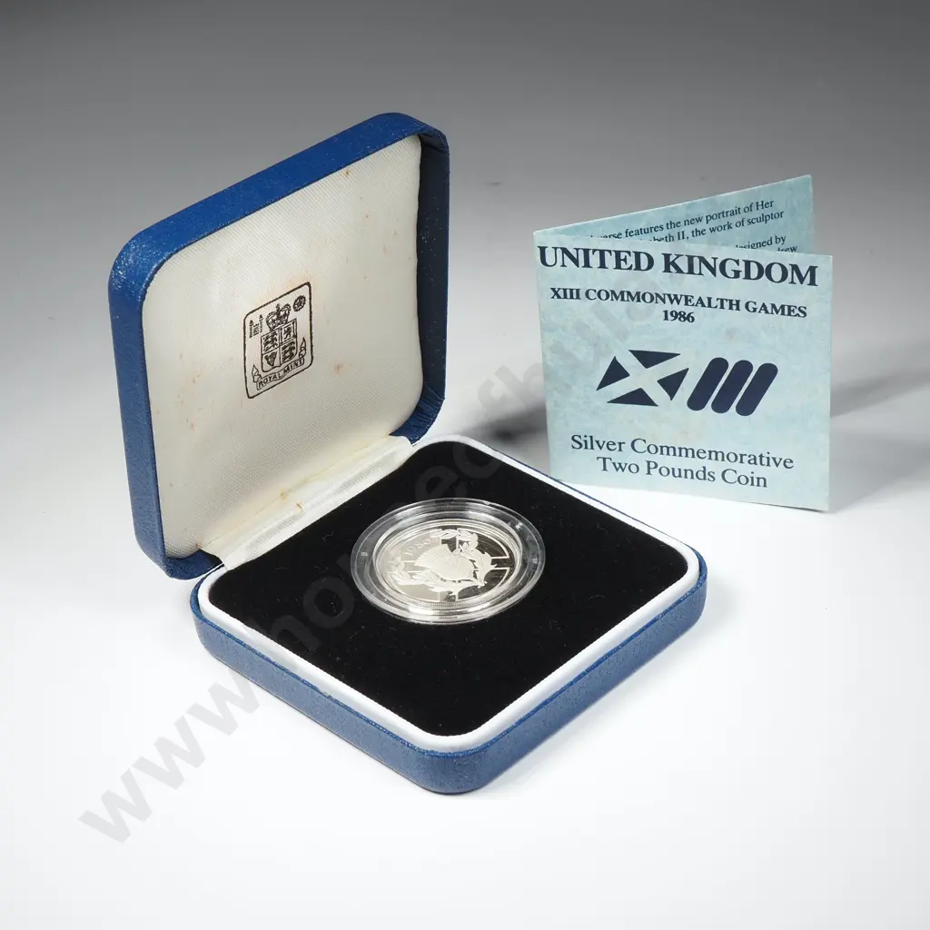 1986 Scotland Commonwealth Games Silver Proof Two Pound Coin Image 1++