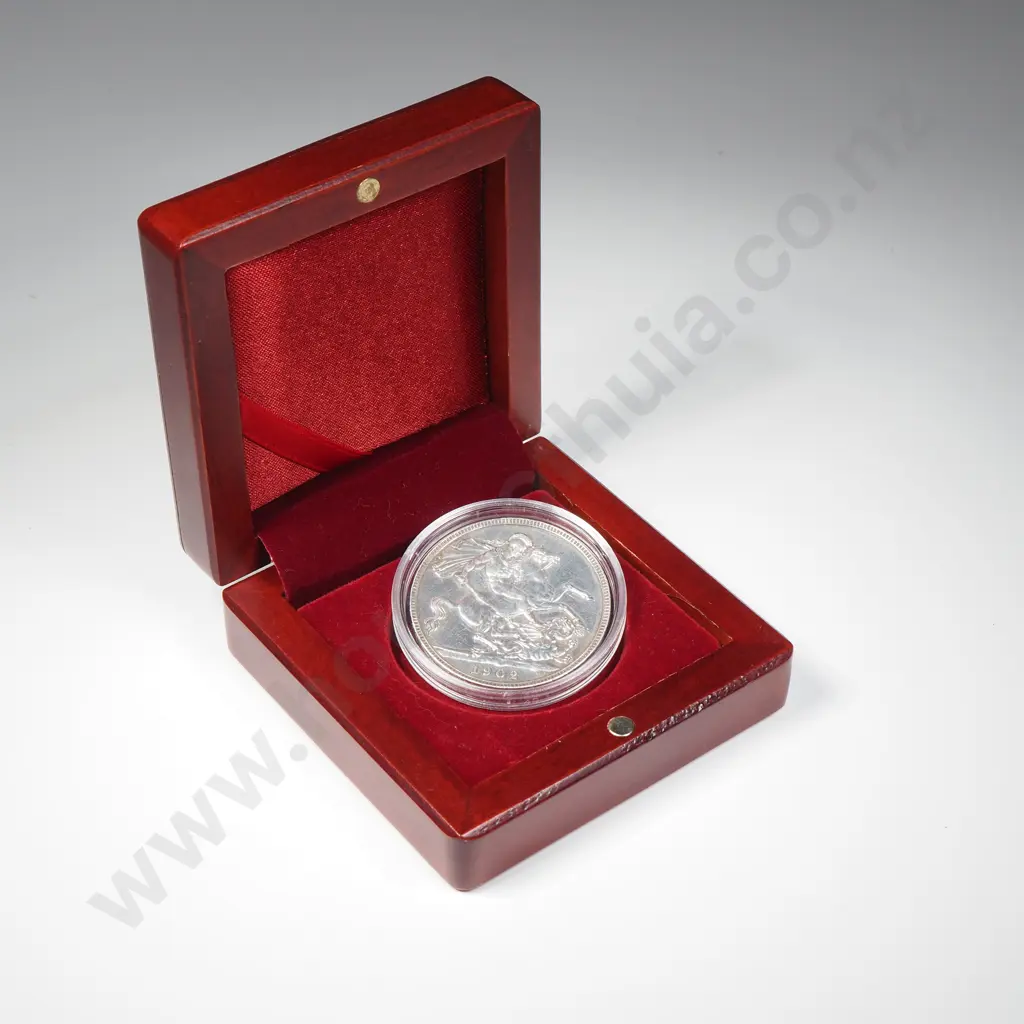 Modern Cased 1902 UK Crown - Cleaned Image 1++