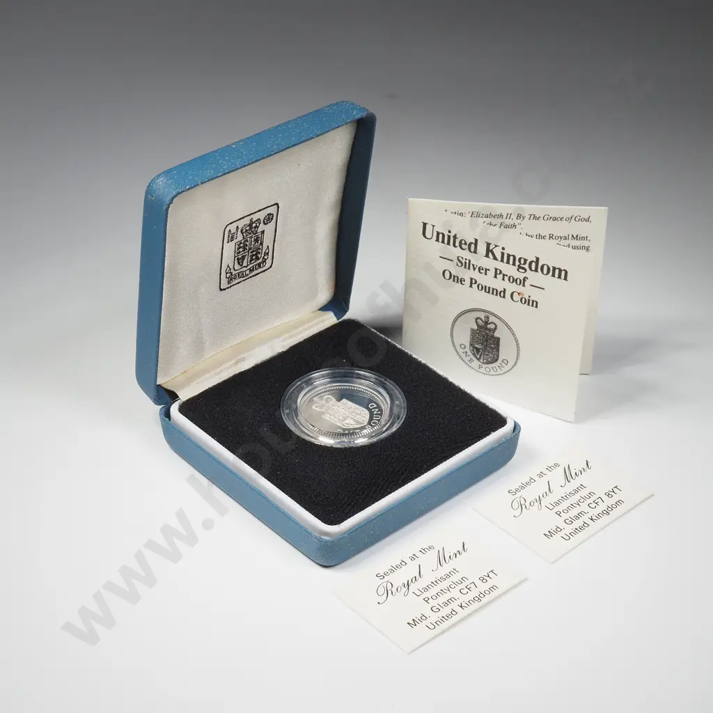 1988 UK Silver Proof One Pound Coin Image 1++