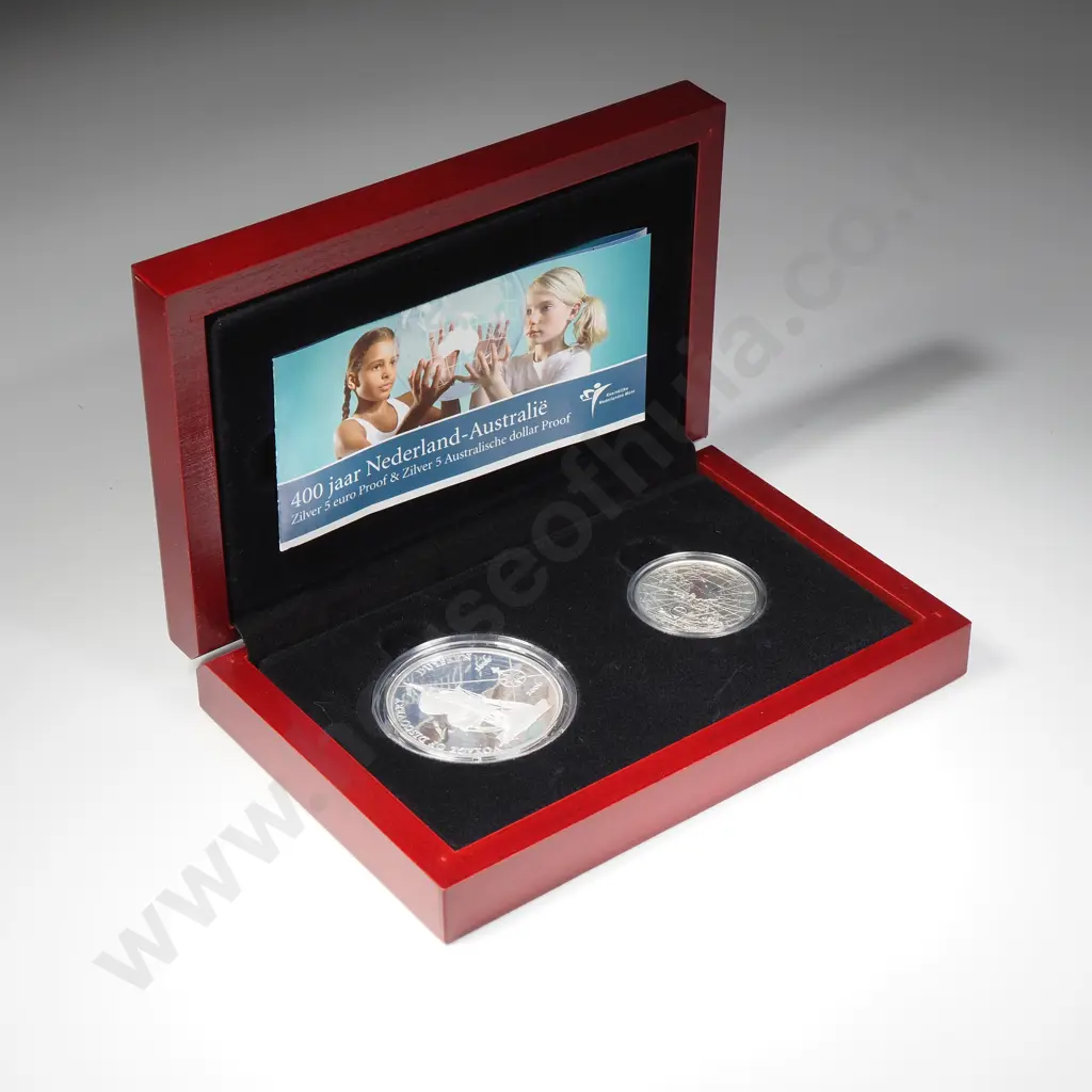 2006 Australia Netherland Two Silver Coin Set 48.13 Grams ASW Image 1++