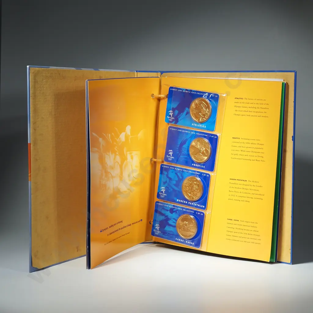 Complete Australian 2000 Sydney Olympic Coin Set of Five Dollar UNC Coins Image 1++