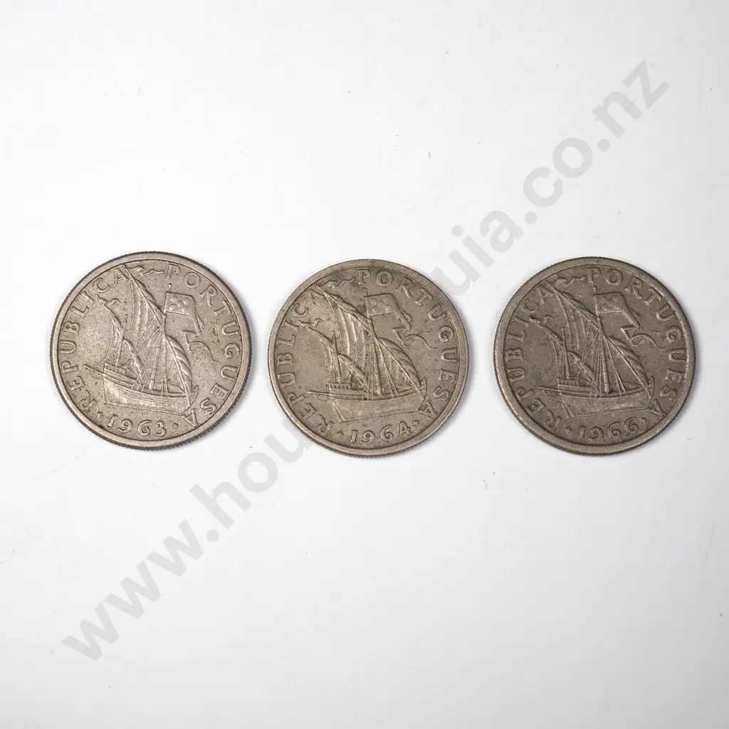 Three Portugal $2.50 Coins  Image 1++