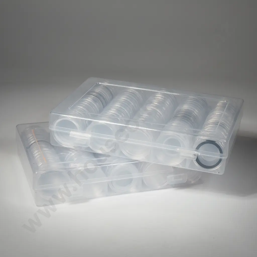 Two Containers Of Coin Capsules.Varying Sizes Image 1++