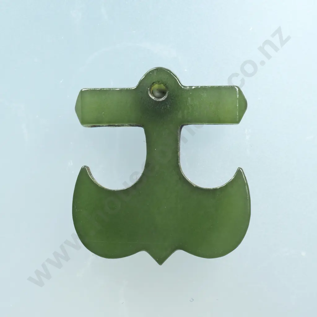 Greenstone Anchor Pendant Image 1++