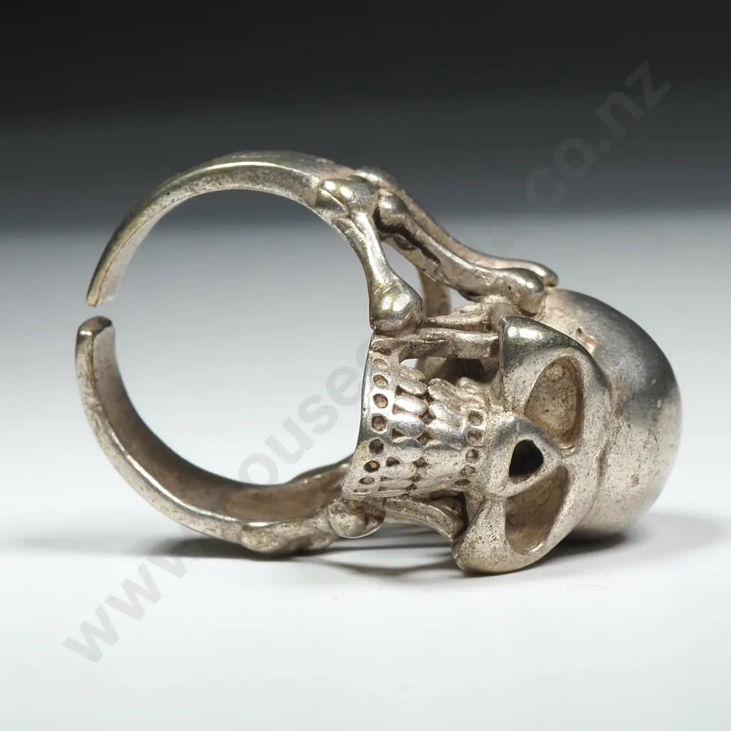 Sterling Silver Skull Ring Image 1++