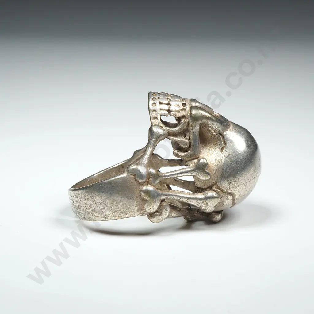 Sterling Silver Skull Ring Image 1++