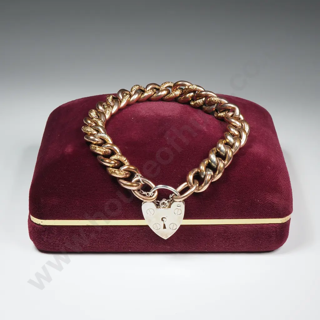 Vintage Rolled Gold Bracelet w Sterling Silver Clasp Image 1++