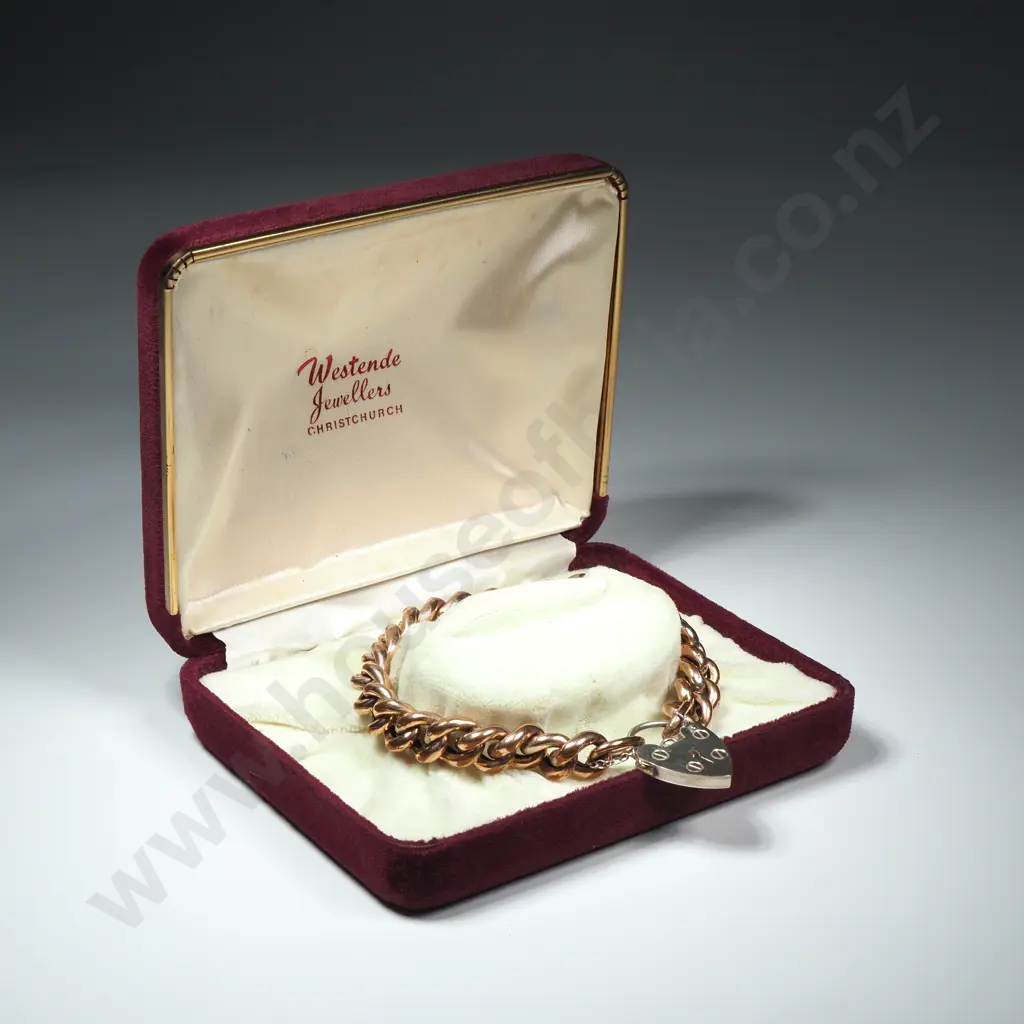 Vintage Rolled Gold Bracelet w Sterling Silver Clasp Image 1++