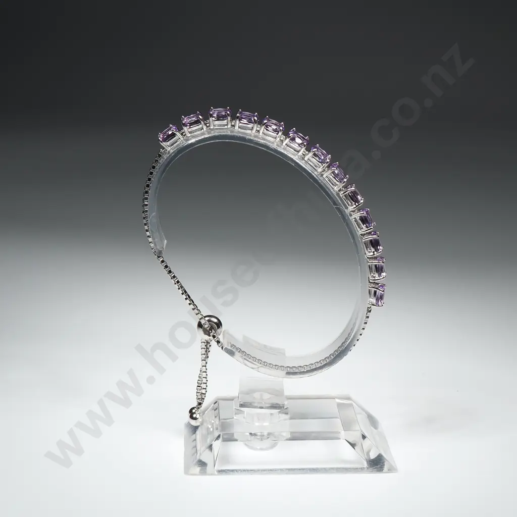Sterling Silver Amethyst Bracelet Image 1++