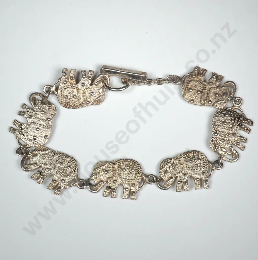 Sterling Silver Elephant Bracelet Image 1++