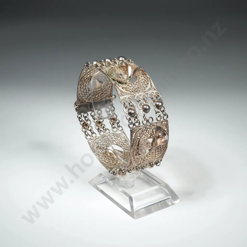 Sterling Silver Filigree Bracelet Image 1++