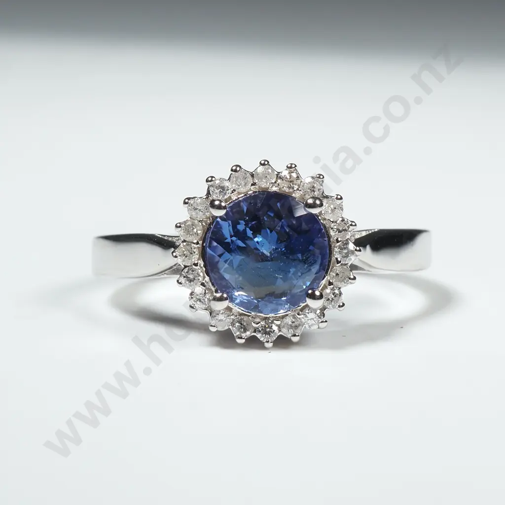 Sterling Silver Diamond & Tanzanite Ring Image 1++
