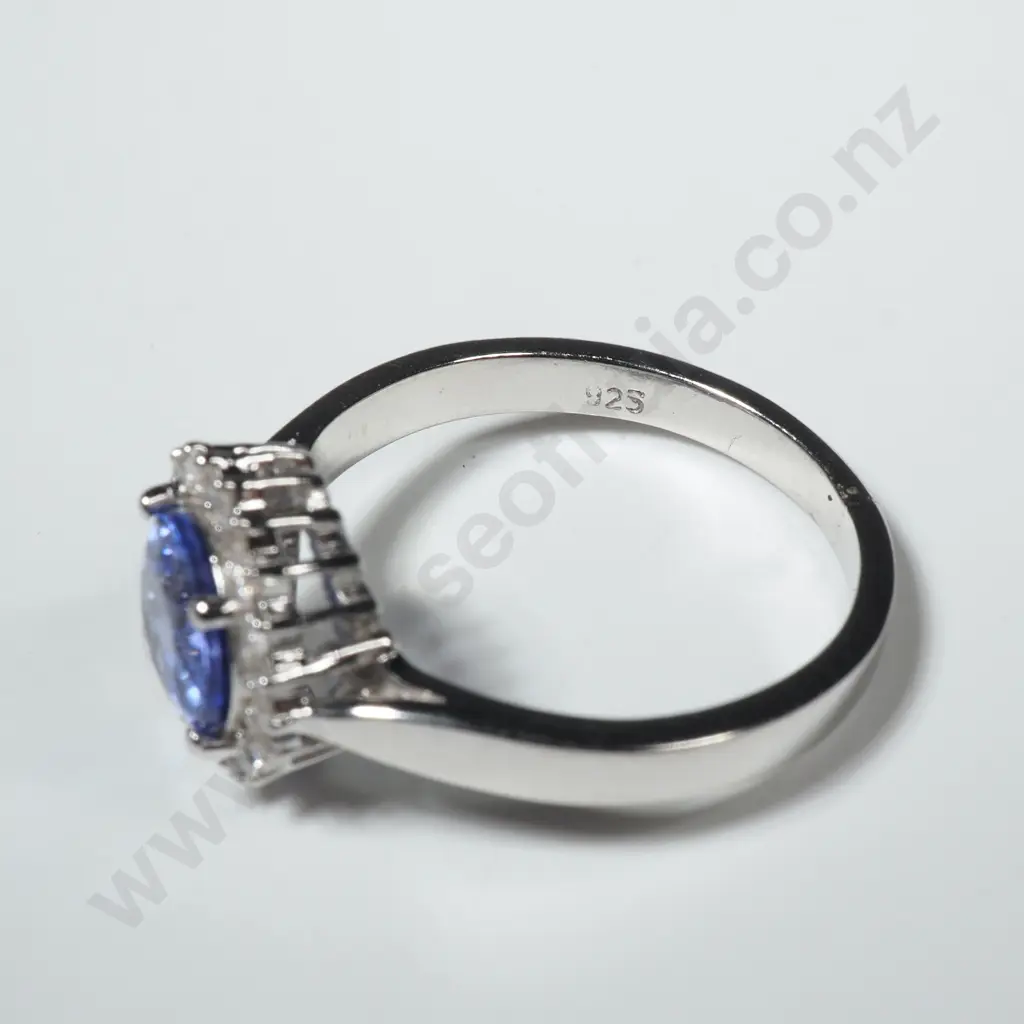 Sterling Silver Diamond & Tanzanite Ring Image 1++