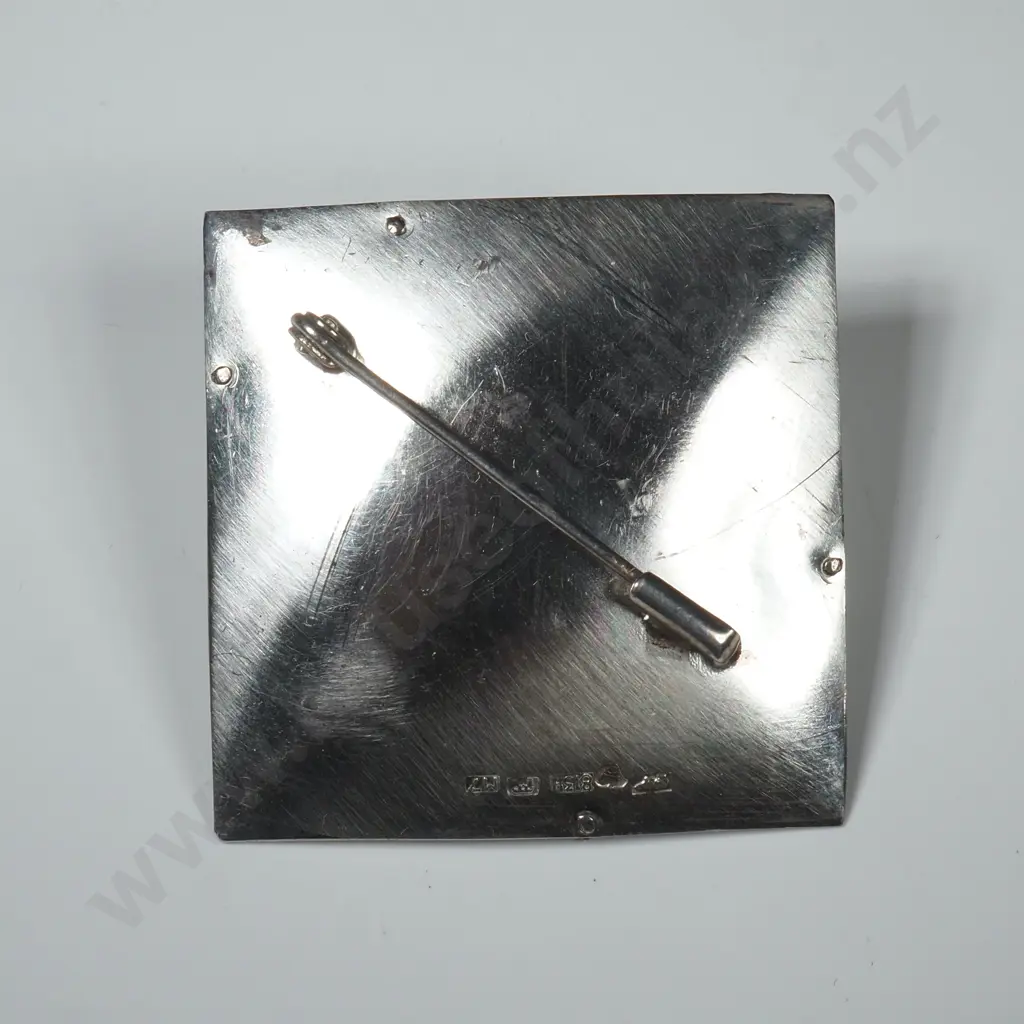 Modern European Silver And Tigers Eye Brooch. Please Reserve Accordingly Image 1++