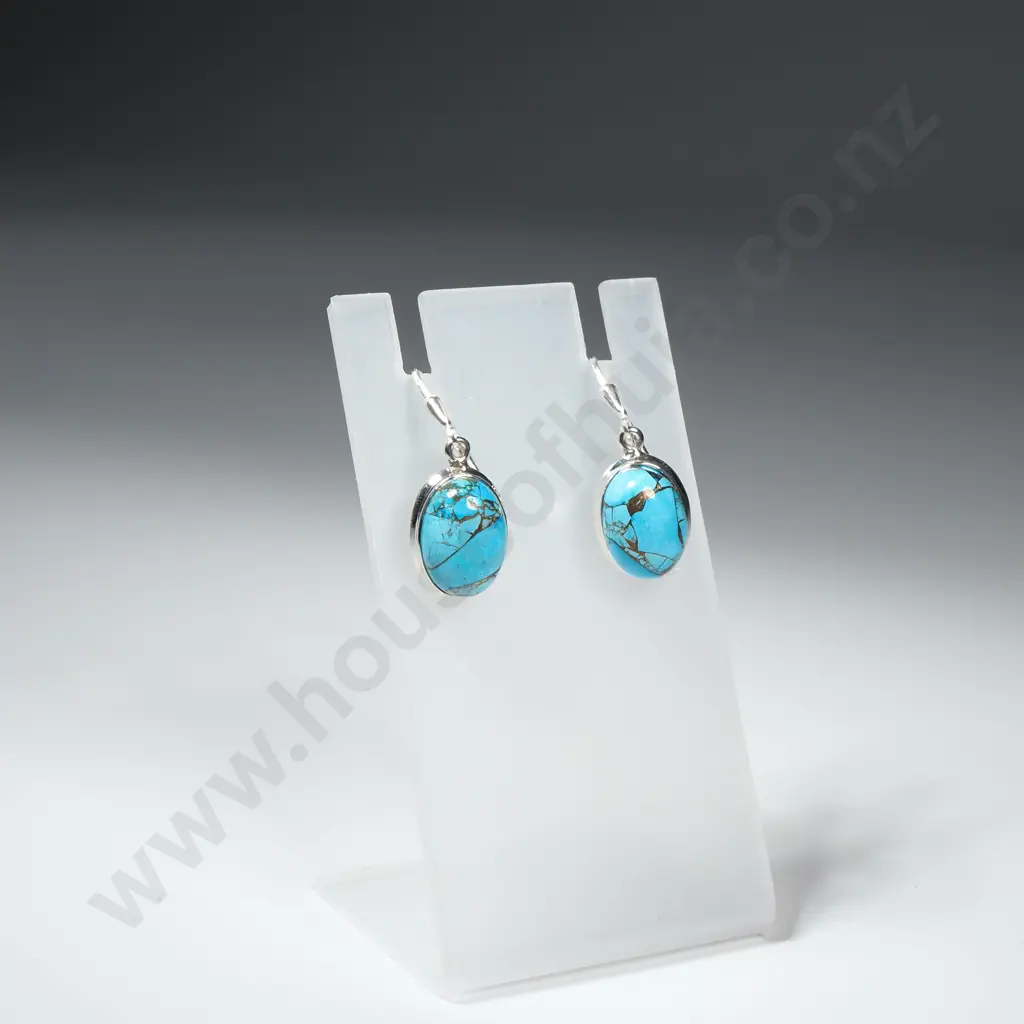 Sterling Silver Turquoise Earrings Image 1++