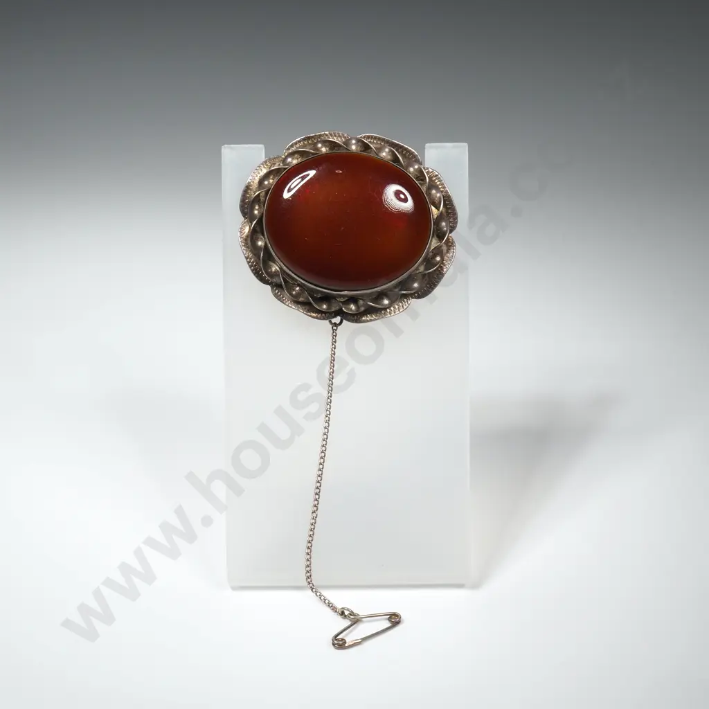 Sterling Silver Ochre Brooch Image 1++