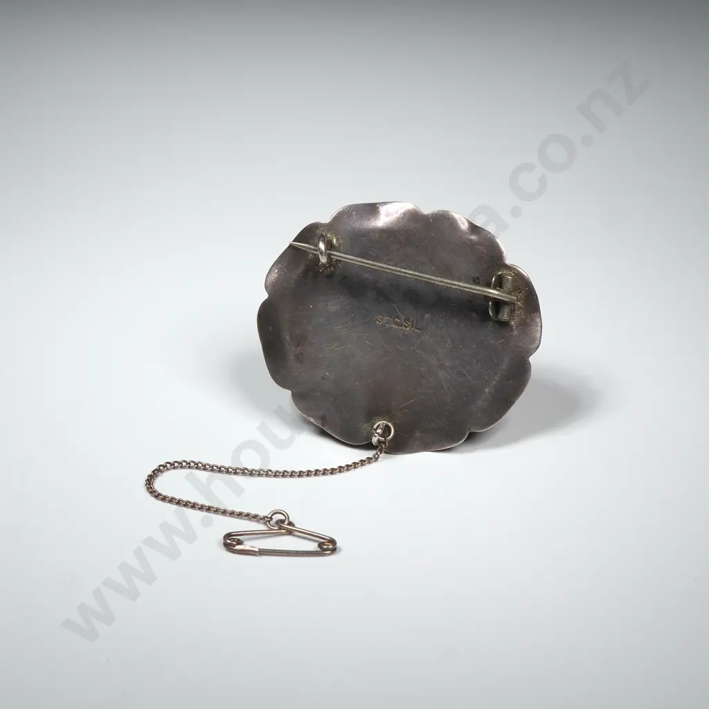 Sterling Silver Ochre Brooch Image 1++
