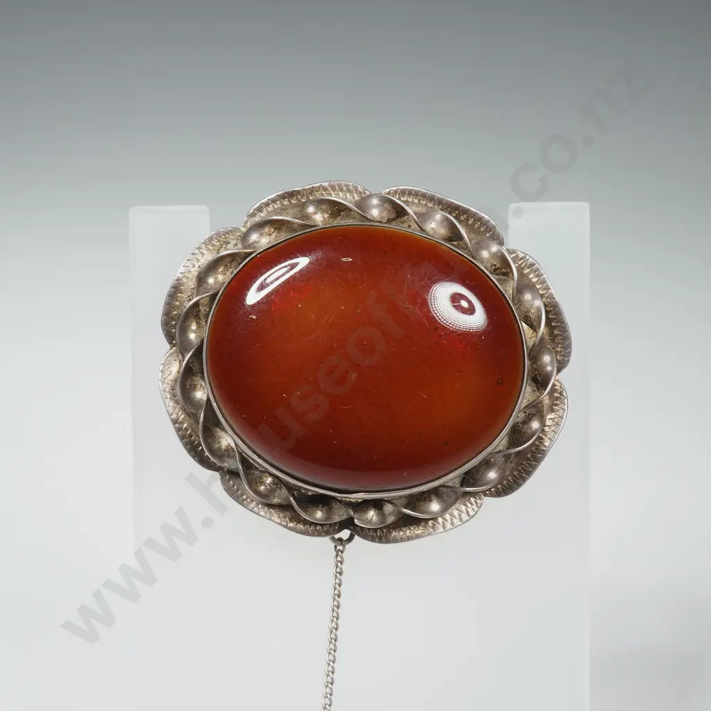 Sterling Silver Ochre Brooch Image 1++