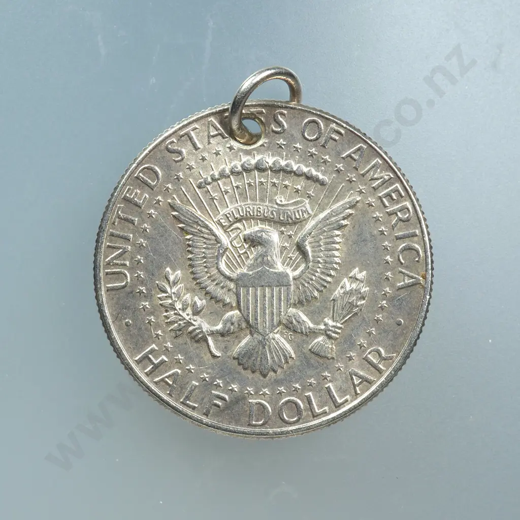 1964 United States of America Half Dollar Pendant Image 1++