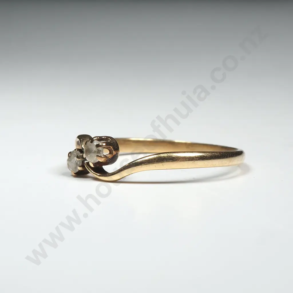 9ct Gold Two Stone Ring Image 1++