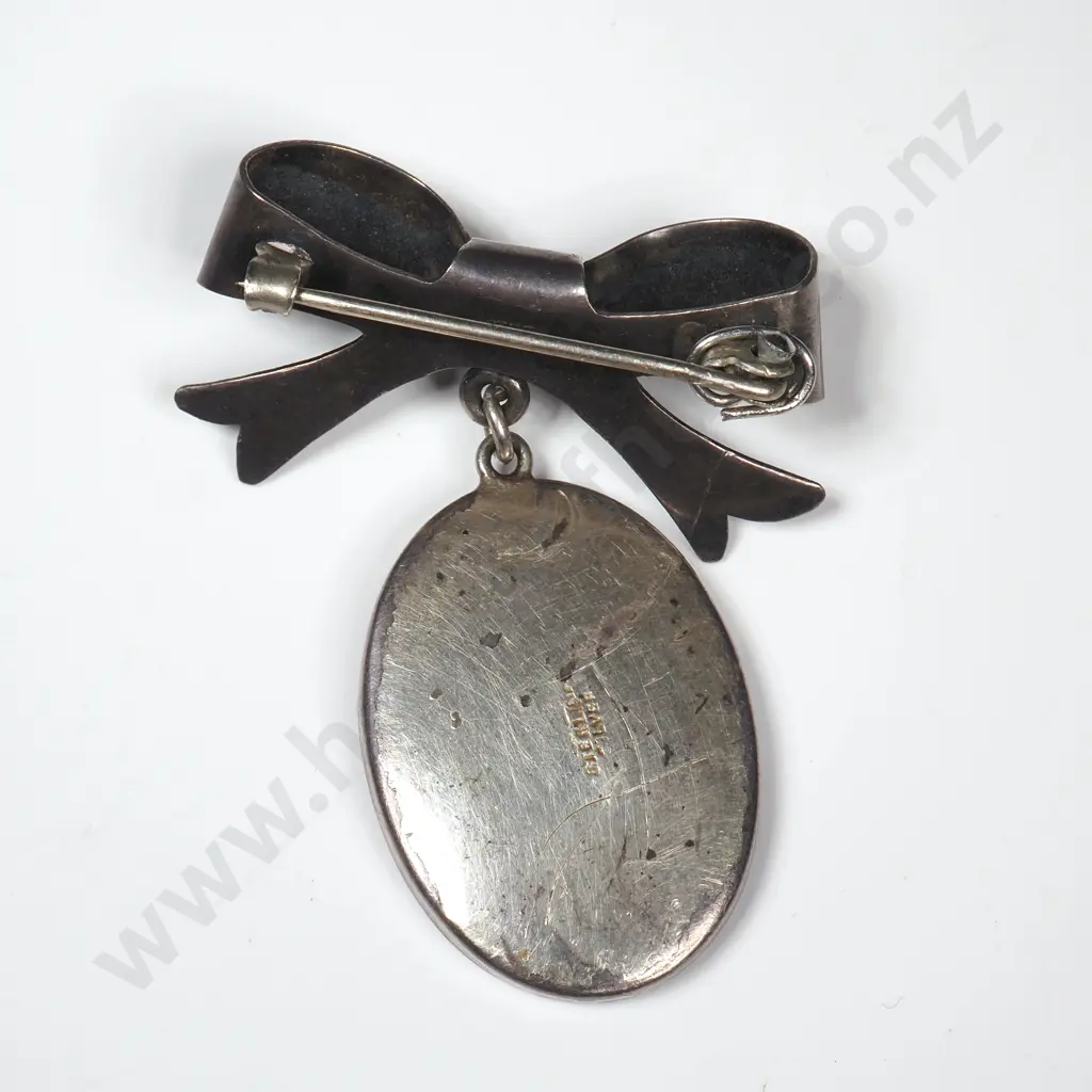 Vintage Sterling Silver And Paua Shell Brooch Image 1++