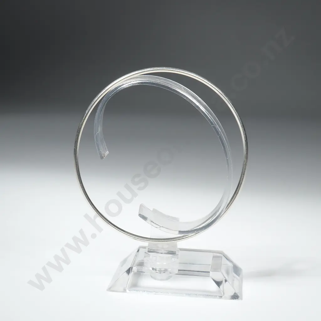 Modern Sterling Silver Bangle Image 1++